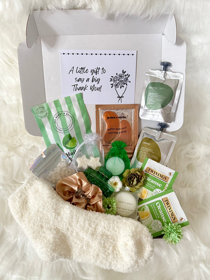 Green Thank you Spa Pamper Gift Box