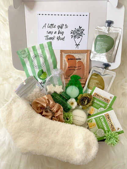 Green Thank you Spa Pamper Gift Box