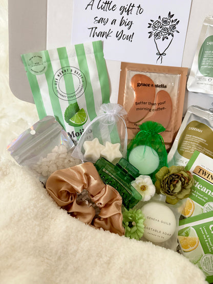 Green Thank you Spa Pamper Gift Box