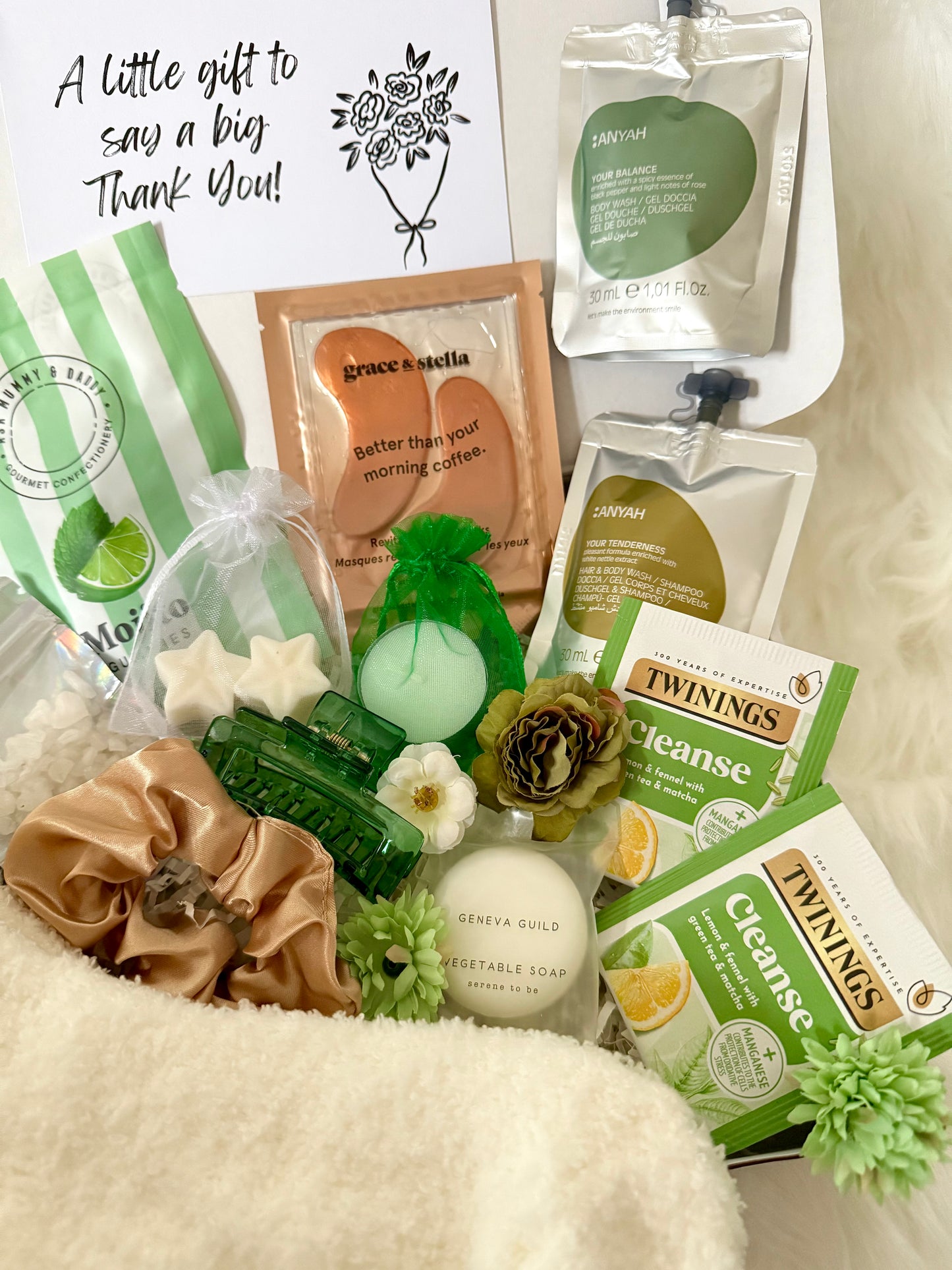 Green Thank you Spa Pamper Gift Box