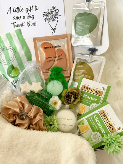 Green Thank you Spa Pamper Gift Box